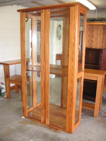 recycled rimu display cabinets