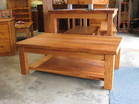 recycled rimu coffee tables