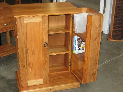 recycled rimu CD/DVD rack & storage