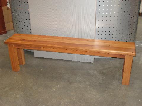 recycled rimu barstools, bench seats